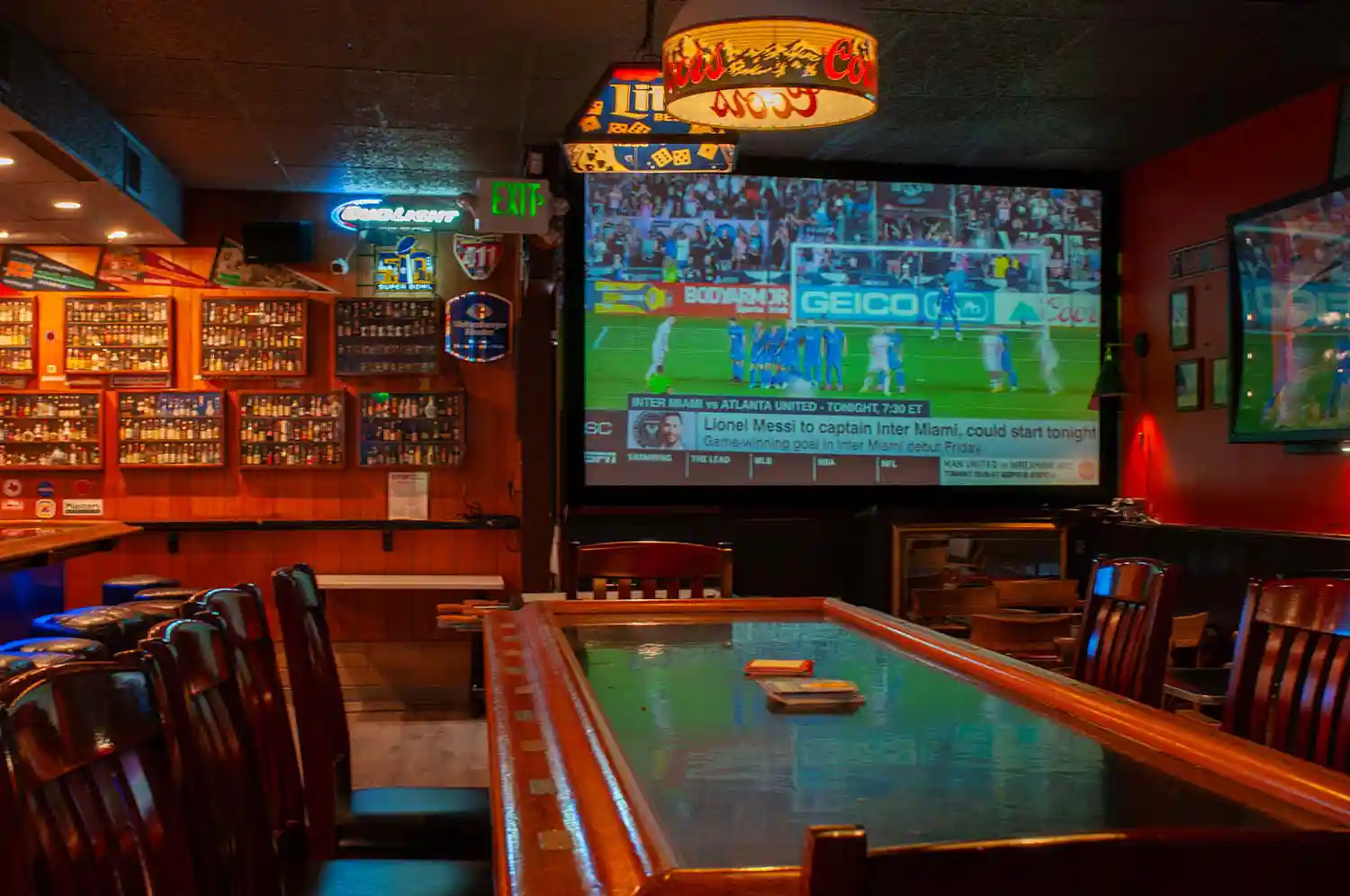 Projector Screen with Soccer