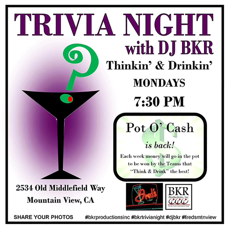 Thumbnail of Trivia Night Poster - Monday Nights at 7:30 PM